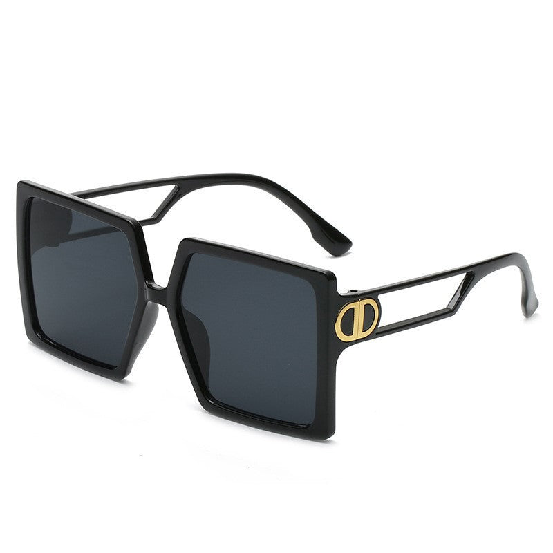 Damer Elegant Oversized-solbrille med geometrisk ramme og polariserte linser Skanto