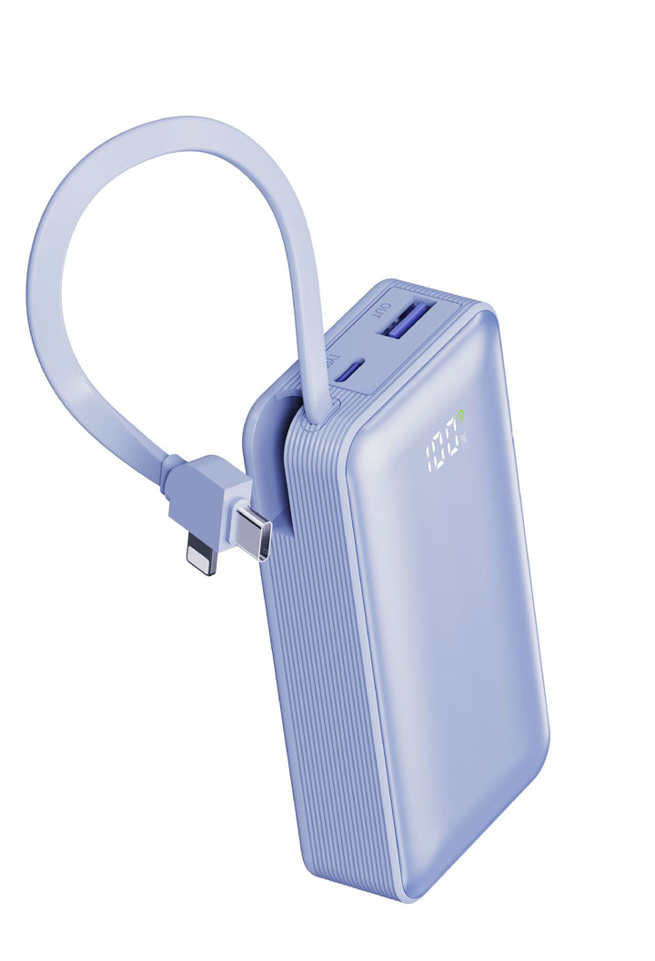 Høyytelses powerbank med digital energivisning og hurtigladingsfunksjon Skanto