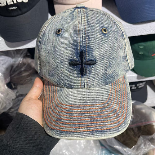 Herre Slitt Denim Baseball Cap Skanto 1784188018