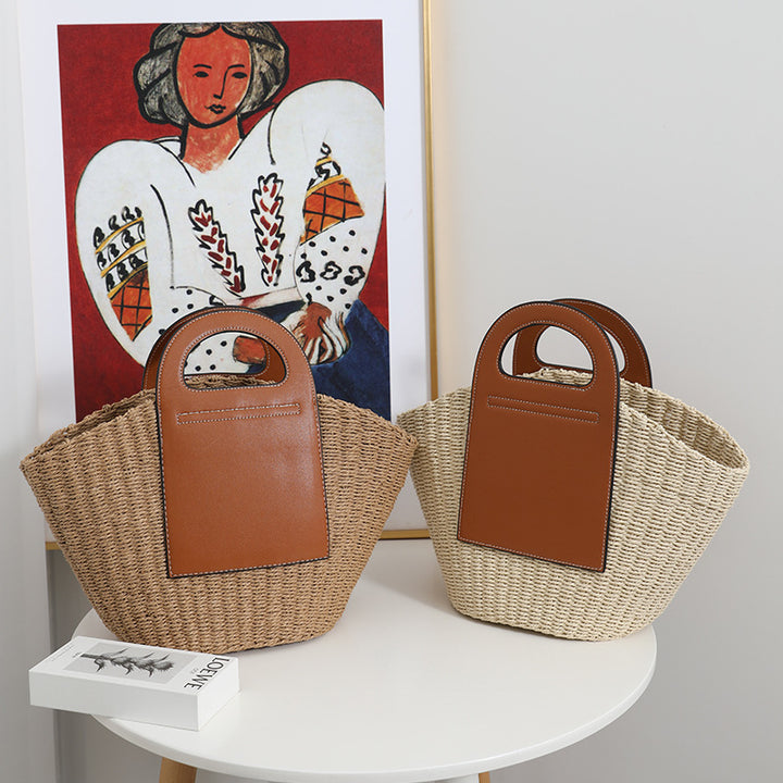 Moderne kurvveske med elegante lærdetaljer Skanto