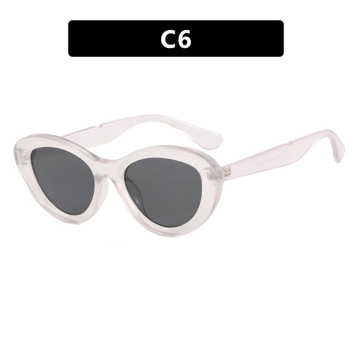 Dame Cat-Eye solbriller med stilfull plastramme og polariserte glass Skanto