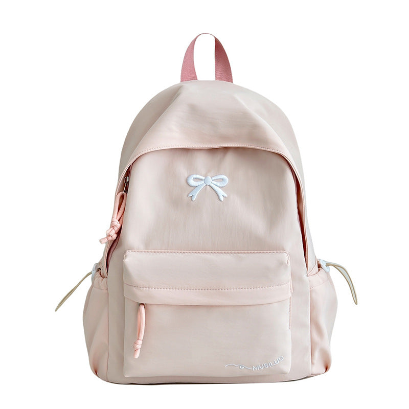 Bow-embossed casual skole ryggsekk Skanto