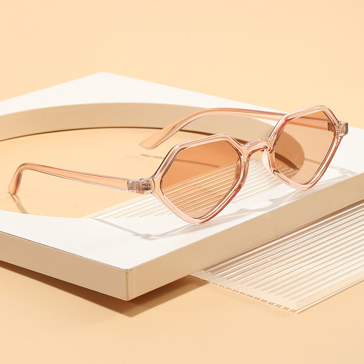 Dame Geometrisk Design-solbrille med speilte glass Skanto