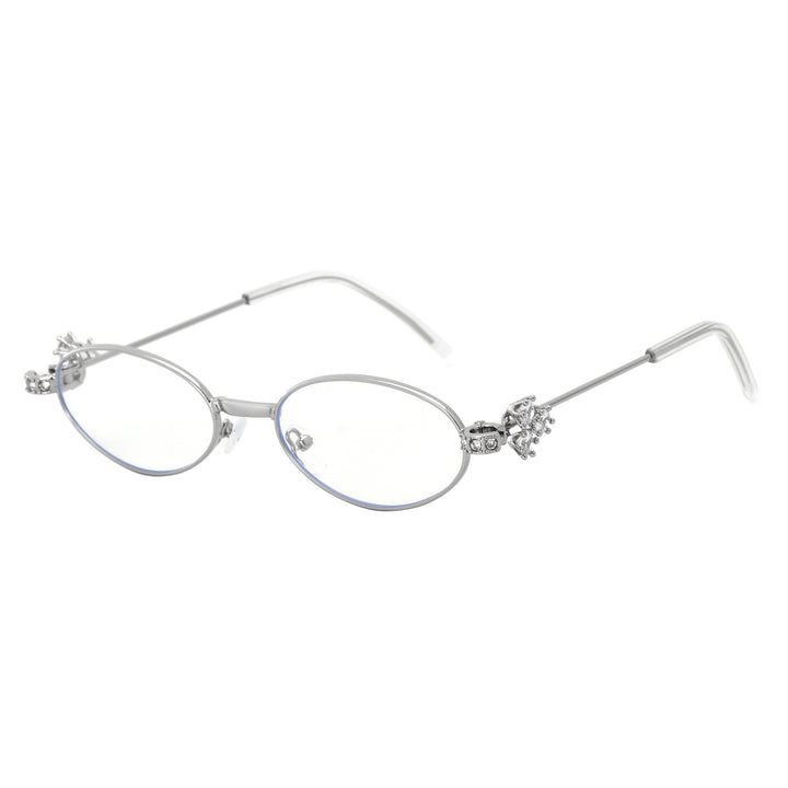 Dame Designer solbrille med elegant, speilvendt ramme og stilige dekorasjoner Skanto