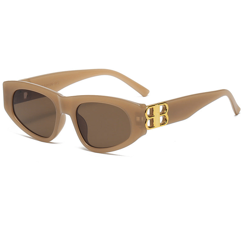 Dame Designer-solbrille med luksuriøse rammedetaljer Skanto