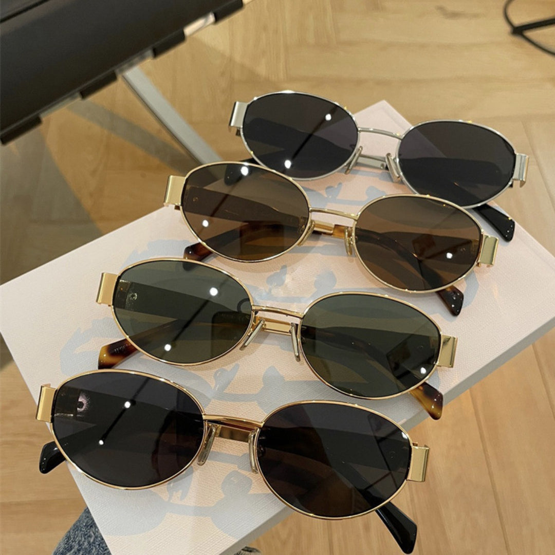 Dame eksklusiv ovalformet designer-solbrille Skanto