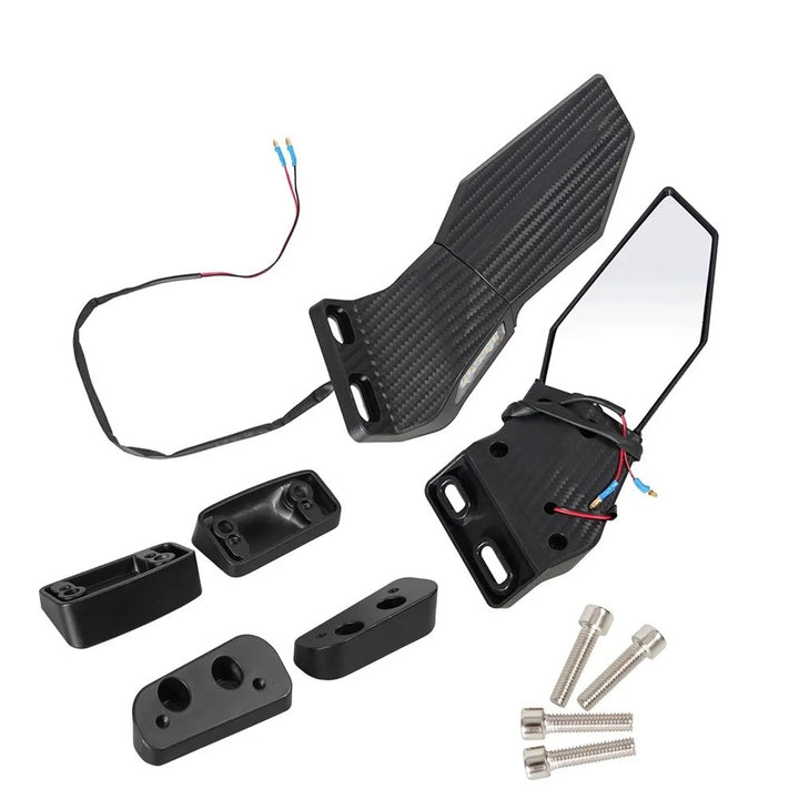 Motorsykkel speilsett med integrert LED-blinklykt Skanto