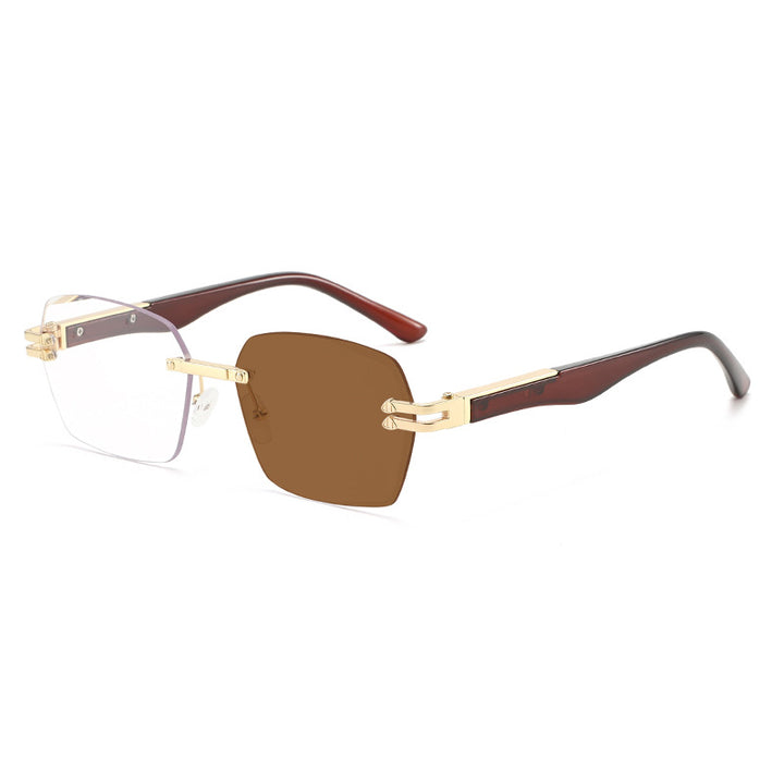 Men's Elegant Square Sunglasses with Wooden Temples Skanto