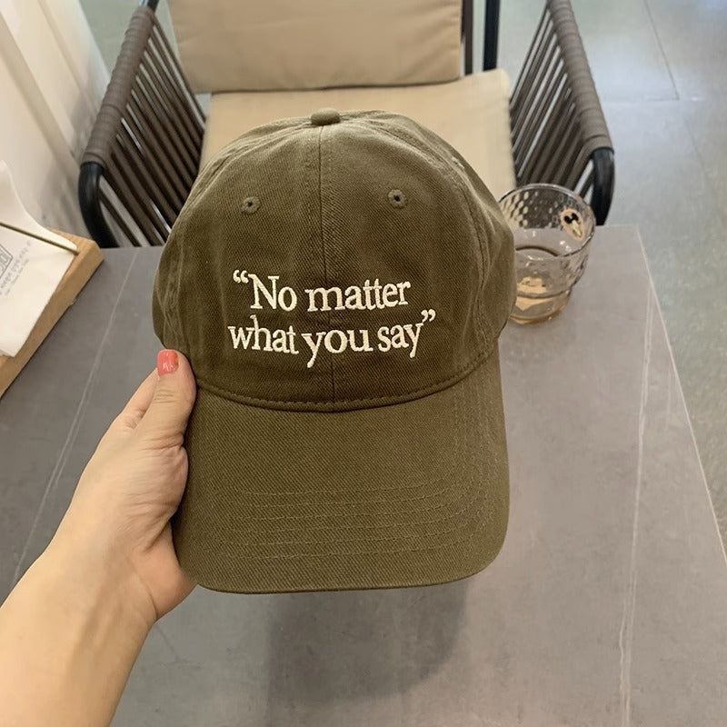 Kvinnebrodert motivasjonsfrase baseballcap Skanto