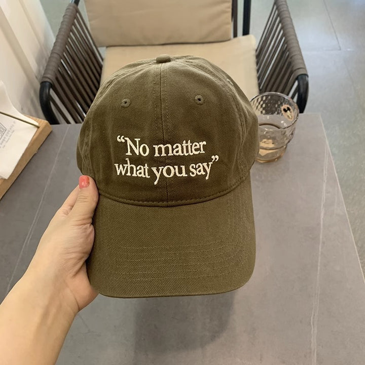 Kvinnebrodert motivasjonsfrase baseballcap Skanto