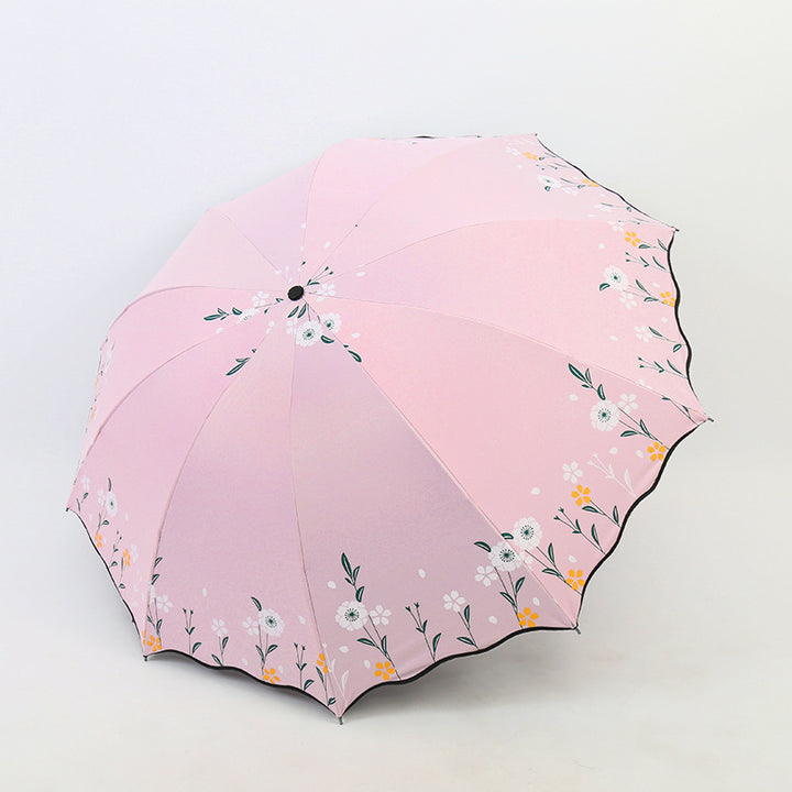 Dame blomsterdekorert paraply Skanto