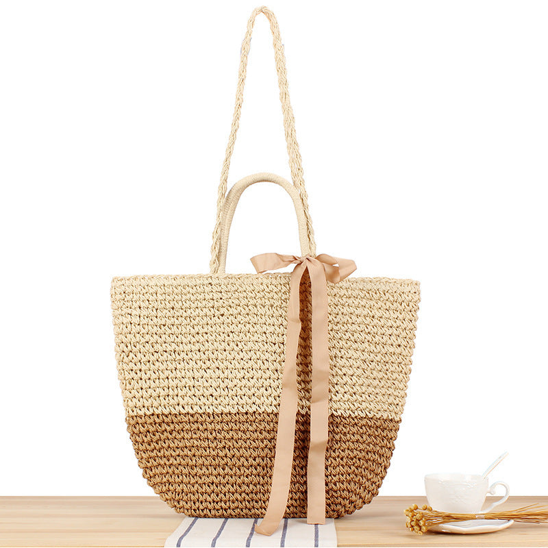 Elegant Straw Tote Bag Skanto
