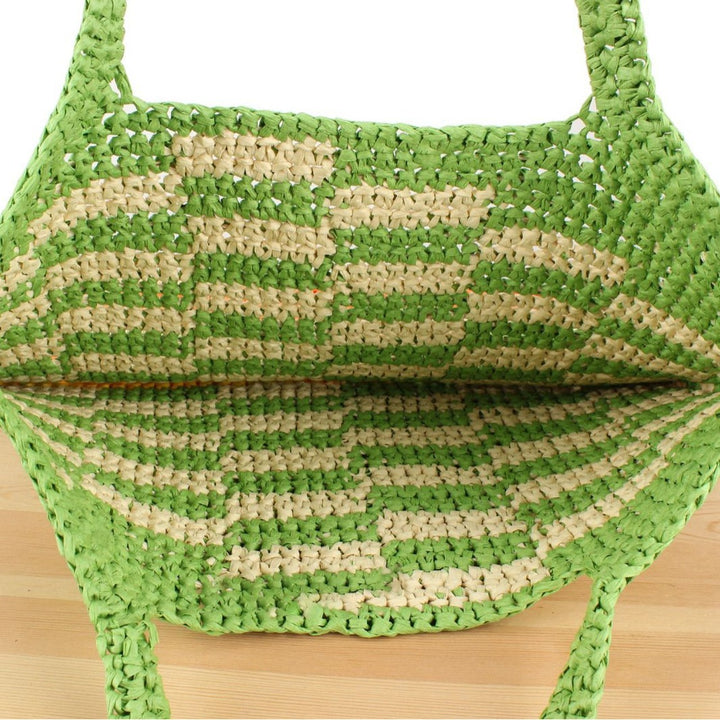 Handmade tote bag in braided natural material Skanto