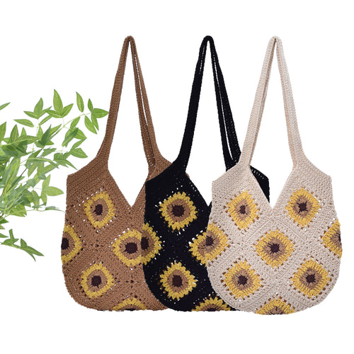 Håndlaget makramé-shopperveske Skanto