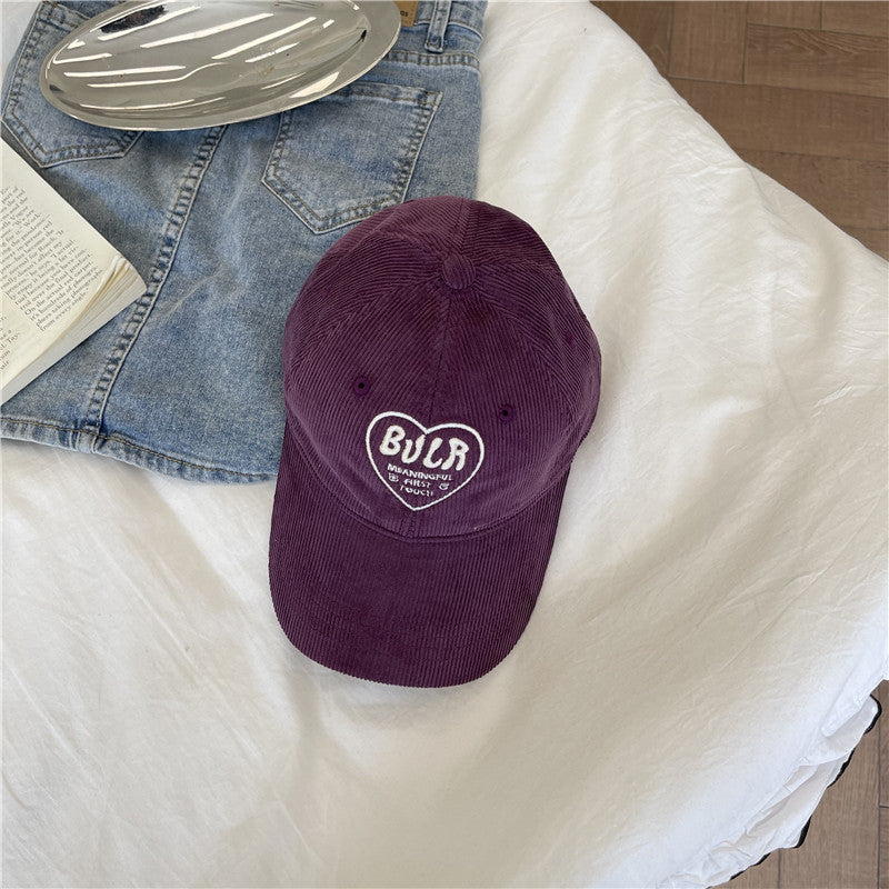 Kvinnens teksturerte kordfløyels baseball cap Skanto