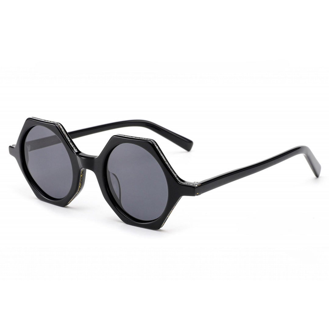 Dame trendy solbriller i unikt sekskantet design Skanto