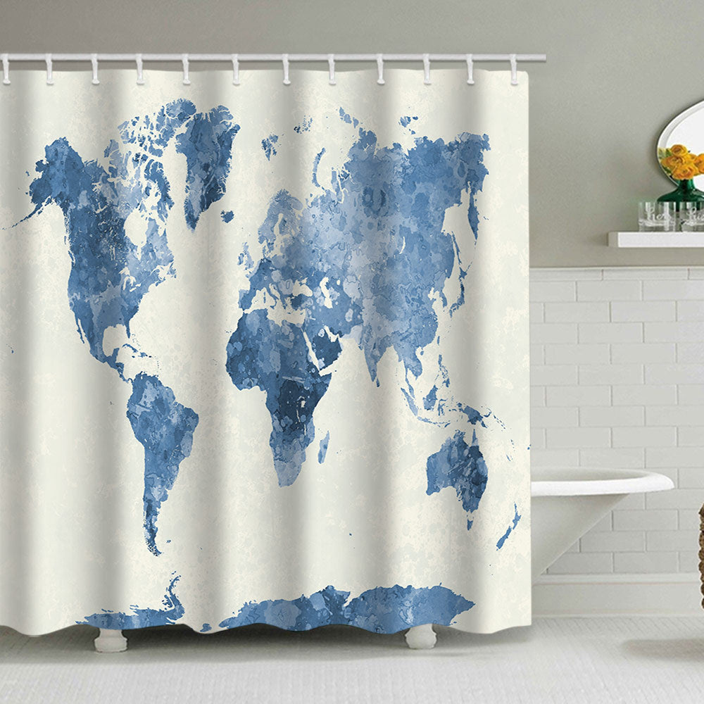 Vintage World Map Dusjforheng Skanto