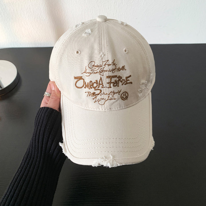 Kvinnenes slitte grafiske justerbare baseballcaps Skanto