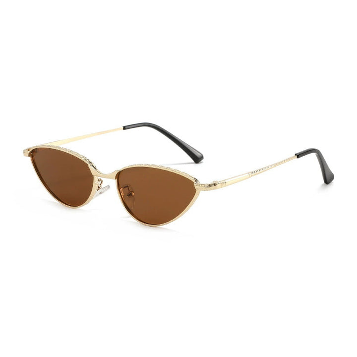 Dame Cat-Eye solbriller med rhinestones ramme og beskyttende linser Skanto