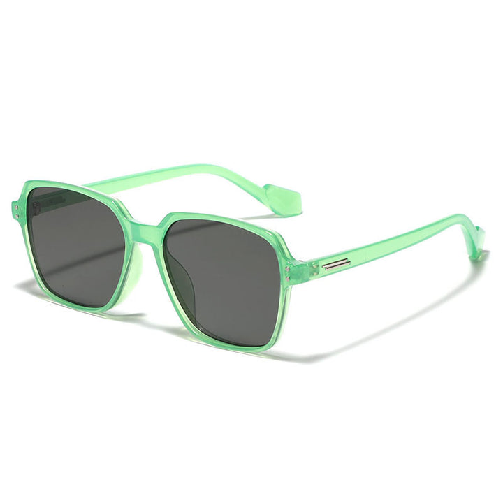 Dame kvadratisk solbrille med moderne plastikkramme og polariserte linser Skanto