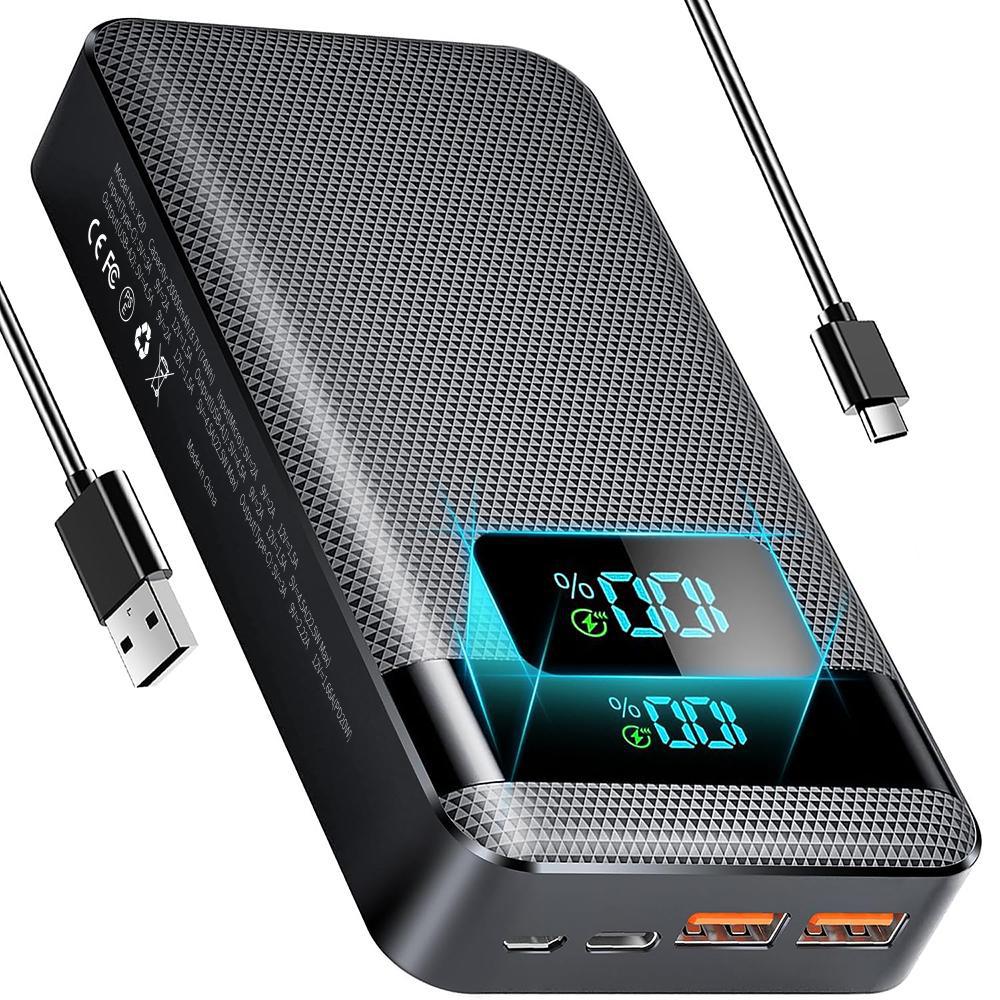 Høyytelses powerbank med digital skjerm og hurtiglading funksjon Skanto