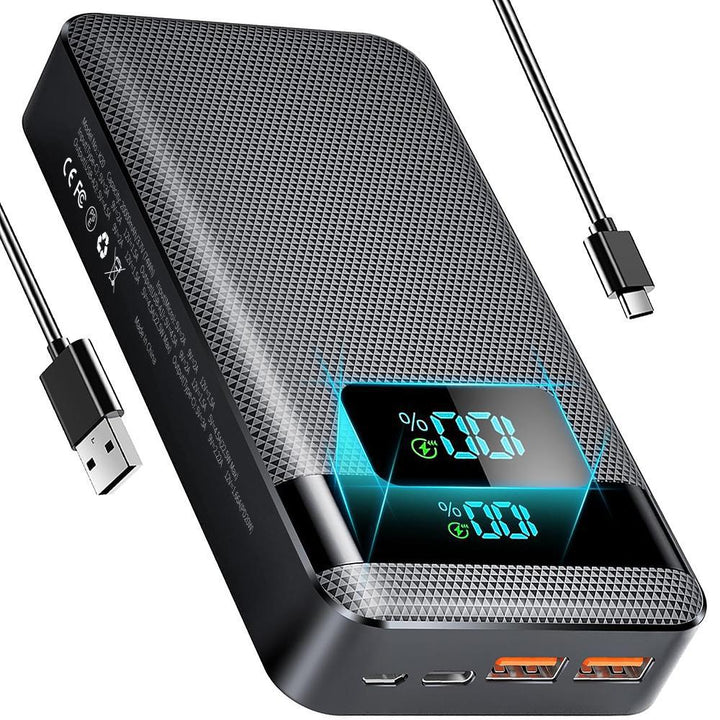 Høyytelses powerbank med digital skjerm og hurtiglading funksjon Skanto