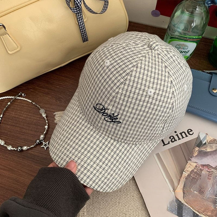 Kvinne Casual Rutete Baseball Caps Skanto