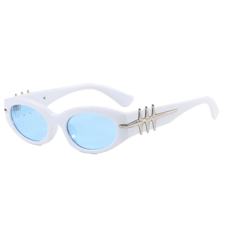 Dame elegant Cat-Eye solbriller med moteriktige aksenter Skanto