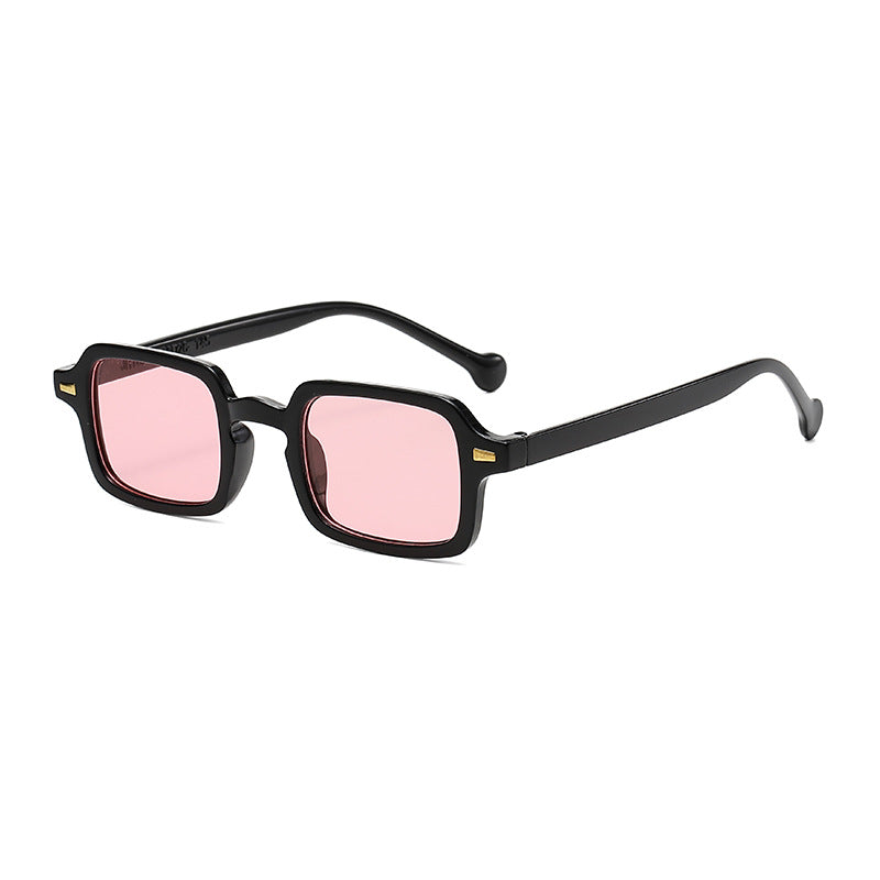 Dame geometrisk solbrille med trendy dyreprint Skanto
