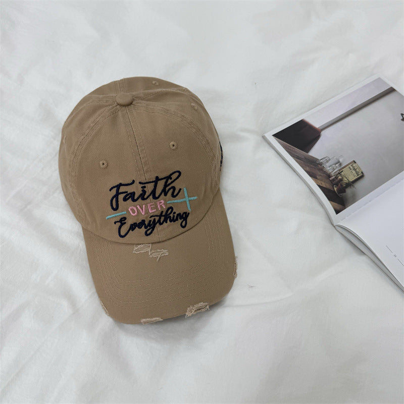 Kvinne's Slitt Brodert Baseball Caps Skanto