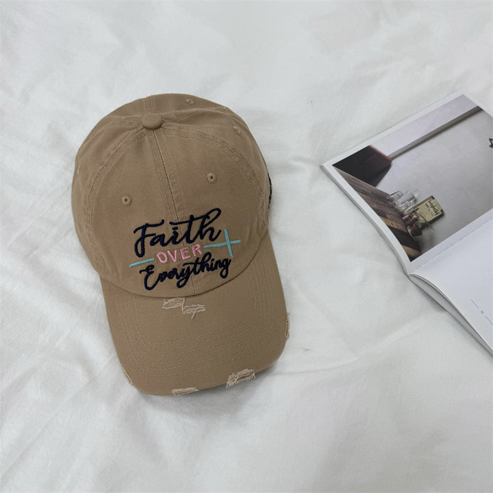 Kvinne's Slitt Brodert Baseball Caps Skanto