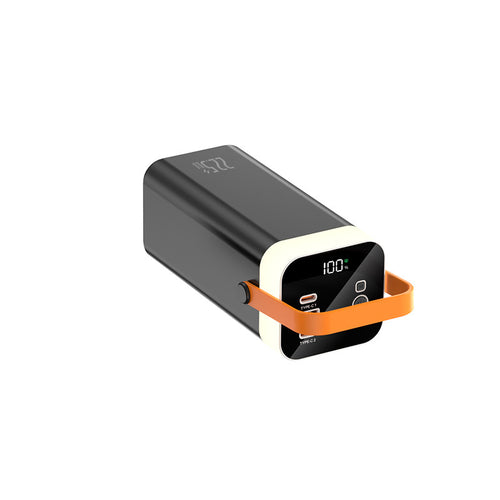 Bærbar Powerbank med intelligent ladeconcept og digital kapasitetsindikator Skanto