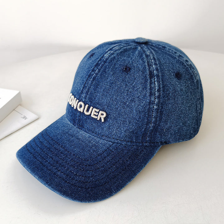 Kvinnenes Broderte Casual Denim Caps Skanto