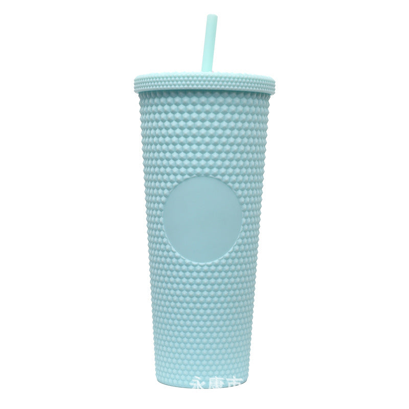 Kvinne Høy Kvalitet Glitter Drikkekopp med Sølefri Lokk og Integrert Sugrør Skanto
