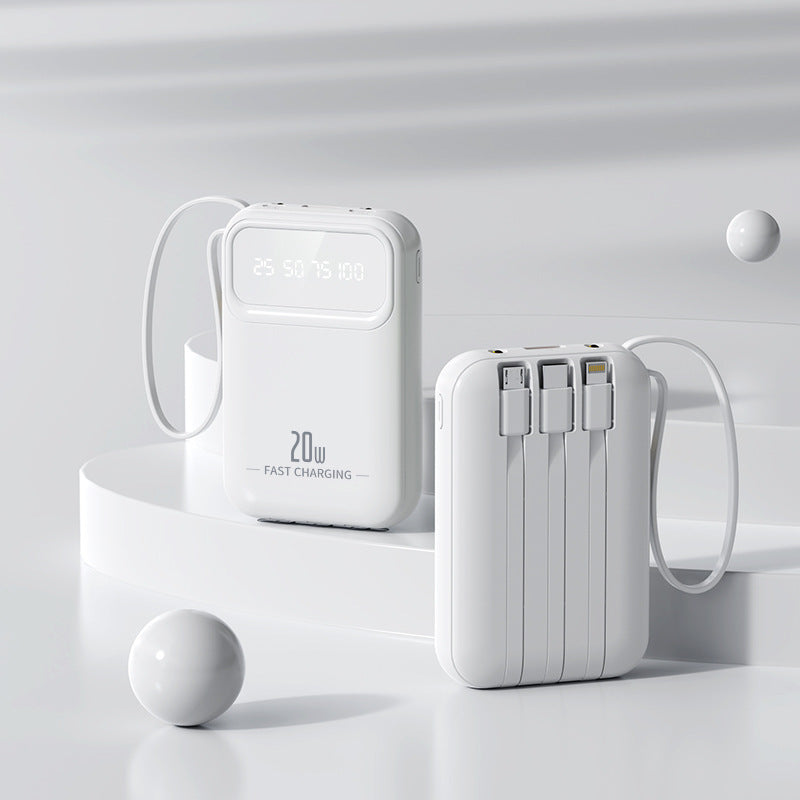 Kompakt powerbank med integrerte hurtigladeporter Skanto