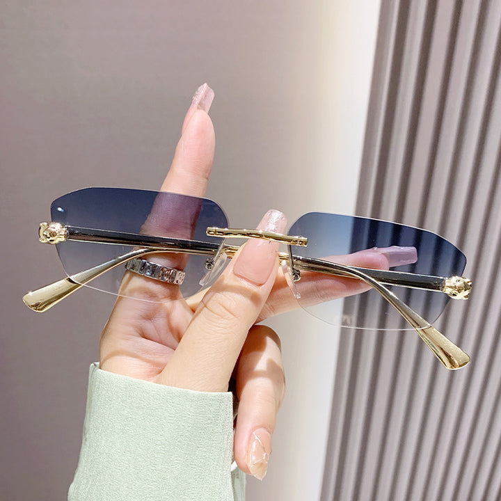 Dame elegant Halvram solbrille Skanto