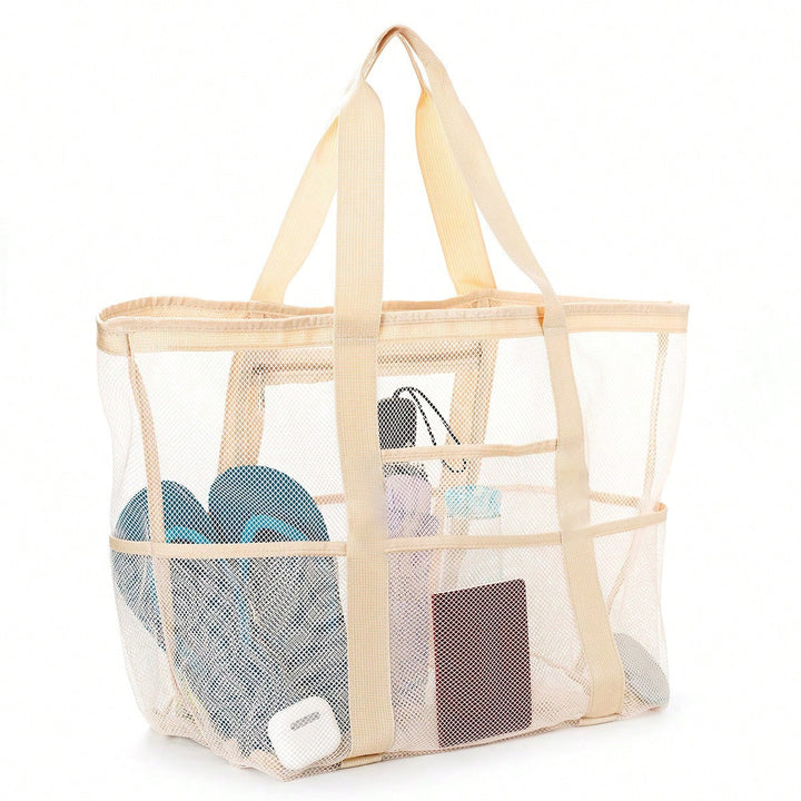 Praktisk strandveske med nettdesign Skanto