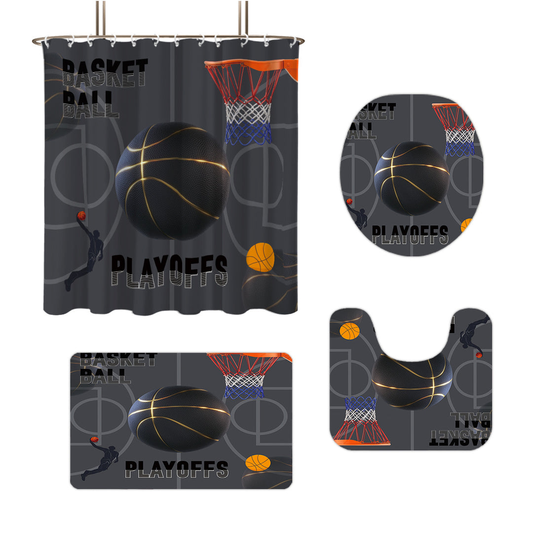 Høyoppløselig basketball-tema baderomsdekorasjonssett Skanto