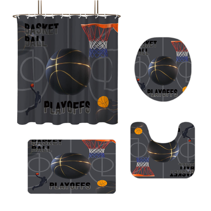 Høyoppløselig basketball-tema baderomsdekorasjonssett Skanto
