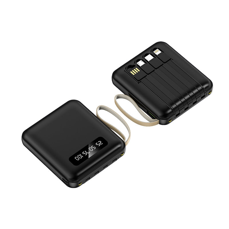Kompakt powerbank med integrert kabelføring Skanto