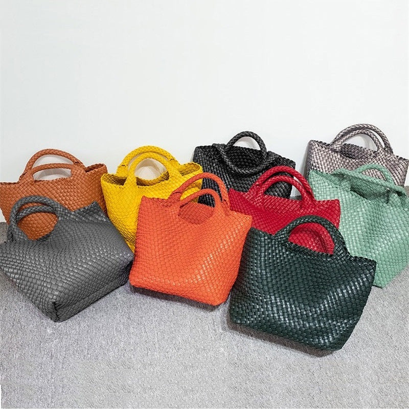Elegant Flettet Håndveske med Avtagbar Clutch Skanto