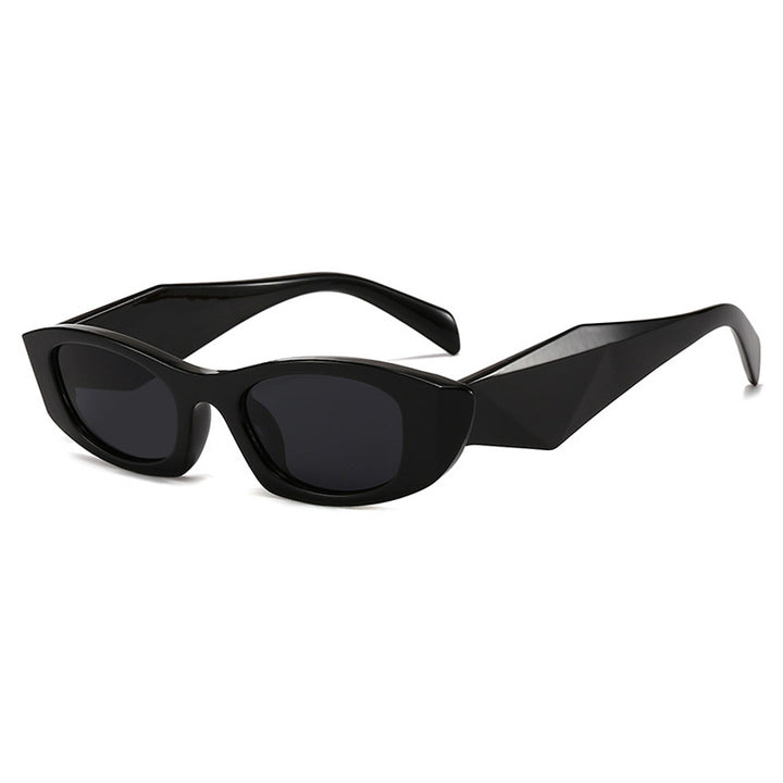 Dame trendy Cat-Eye solbriller med unikt ramme og UV-beskyttelse Skanto
