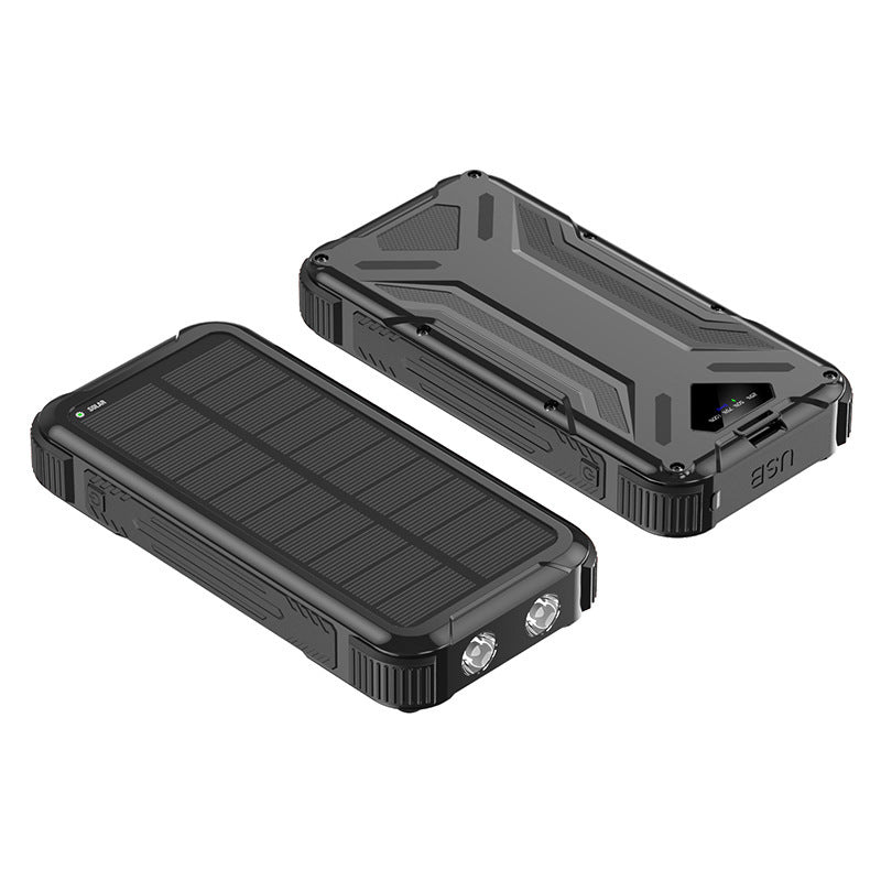 Solardrevet Powerbank med Robust Design og LED-Lys Skanto