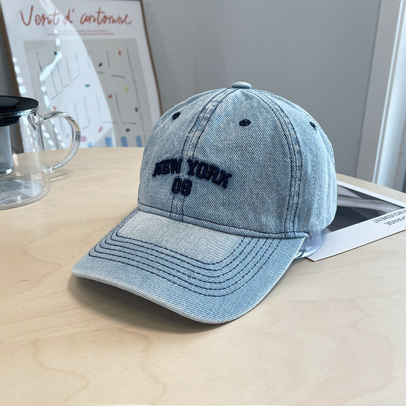Herre Slitt Denim Baseball Caps Skanto