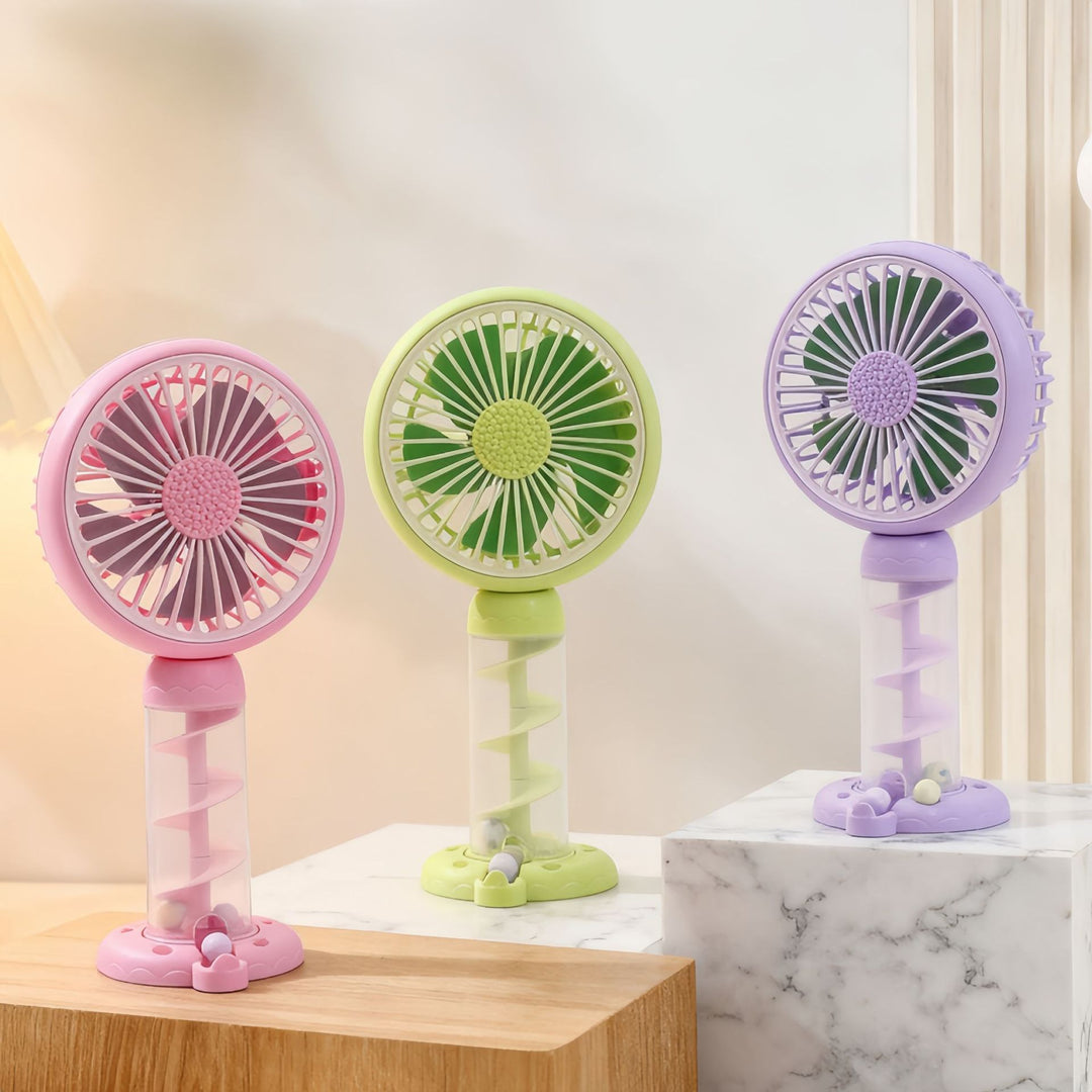 Damer Bærbar Mini-USB-vifte med kreativ spiraldesign Skanto