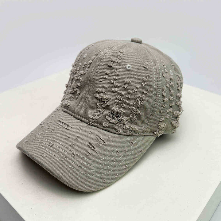 Dame's Distressed Teksturert Baseball Cap Skanto