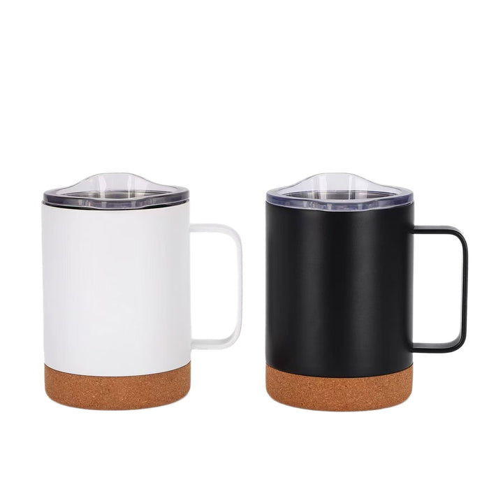 Damer elegant kaffekopp med korkbunn og gjennomsiktig lokk Skanto