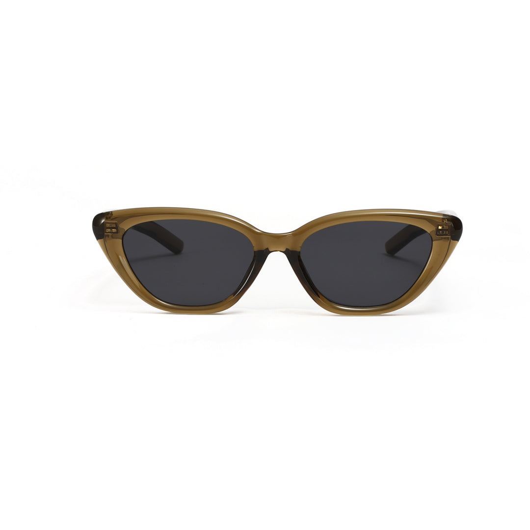 Dame Cat-Eye solbriller med gjennomsiktig design Skanto