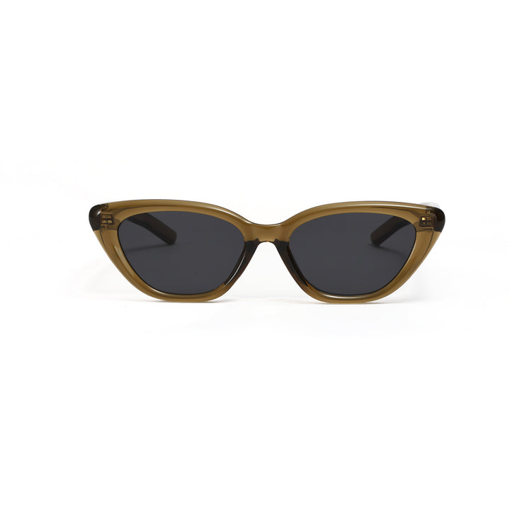 Dame Cat-Eye solbriller med gjennomsiktig design Skanto
