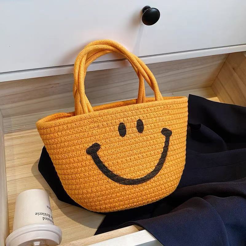 Dame håndveske med lyst Smiley-motiv Skanto